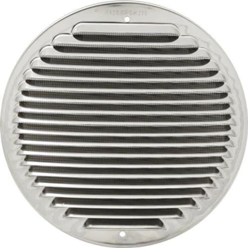 First Aerazione - GRIGLIA TONDA DA SOVRAPPORRE IN METALLO CON RETE D.230 MM - Inox
