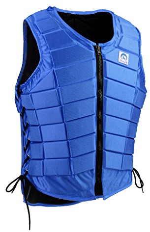 Perfeclan D'équitation Gilet Équestre Cheval Sécurité Équipement de pour Enfant Homme ou Femme, Différent Taille, Bleu Royal, Femme S