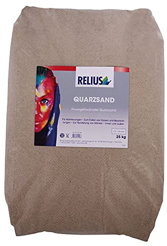 Quarzsand für Rutschfestigkeit 25 kg Grammatur 0,2-0,6 mm RELIUS QUARZSAND