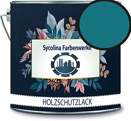 Sycolina - Vernice protettiva per legno, resistente alle intemperie, protezione a lungo termine dalle intemperie, colore di protezione per legno RAL 5021, colore: blu acqua