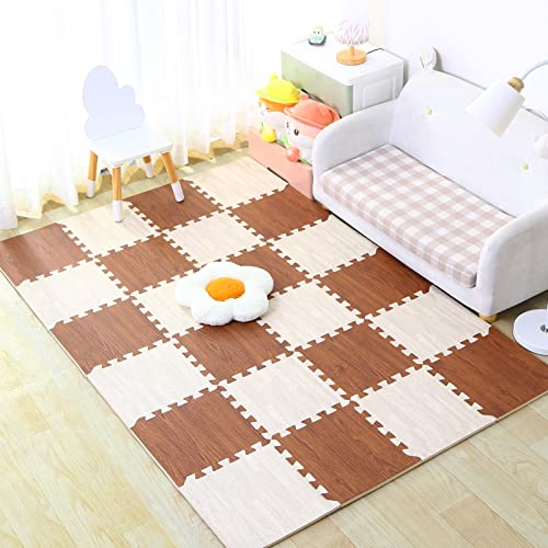 JYHCD 36/40 Puzzle PE Schaumstoff Baby Puzzlematte Spielmatte rutschfest Bodenschutzmatte 30 X 30 X 1,2 cm, Trainingsmatten Yogamatten-Gymnastikmatte - Fitnessmatte - Turnmatte -Bodenmatte,S,36Pcs