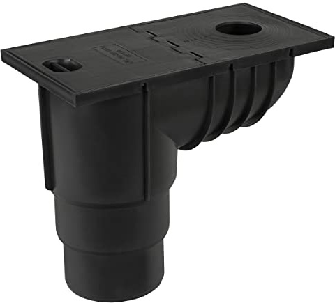 PL Downpipe Gutter Settler Ø 50mm-125mm Underground Drain Pipe Hopper Gutter Trap Black