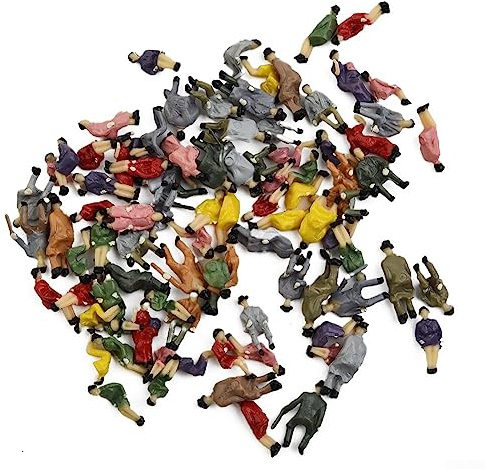 90 Stück Mini Person Figurine HO-Maßstab 1:87 Alle Menschen Sitzende Figuren Passagiere Statue Verschiedene Posen Für Miniaturszenen Layout