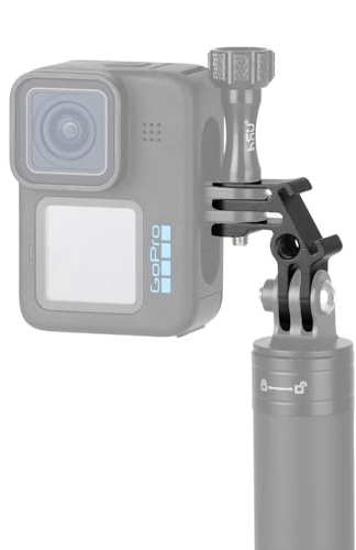 HSU 90° vertikalt fäste för GoPro/Osmo Action/Insta 360 actionkameror | Actionkamera i aluminiumlegering, vertikal montering, kall skoanslutningsbas, 1/4 tums-20 skruvhål