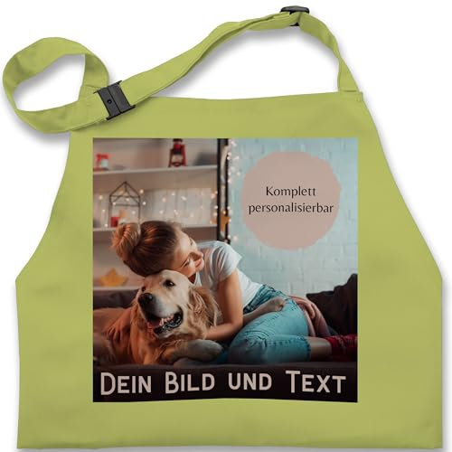 Kinderschürze Schürze Kinder Jungen Mädchen - Foto Bild Geschenk I Dein Bild und Text - 2-6 Jahre - Hellgrün - backschürze junge kinderbackschürzen selbst drucken photo kochschürze