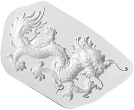 NUOBESTY Moule en forme de dragon - Moule en silicone - Moule à gâteau chinois - Moule à gâteau en résine - Moule de cuisson en silicone - Moule à pâtisserie - Moule à chocolat 3D