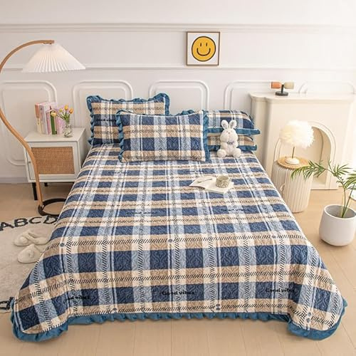 Generisch Tagesdecke 90x200 cm Stepp Bettüberwurf Cartoon Geometrie Blumen Tier Muster Blech Kinder gesteppt Baumwollfüllung Bettdecke Stepp Decke Blatt für Schlafzimmer Kinderzimmer Teenager