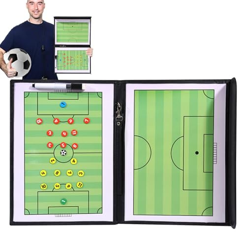 Fußball Taktiktafel Tragbar Trainer Taktiktafel Fußball,Basketball,Volleyball Taktikmappe Coachen Trainer Mappe Fussball Coaching Board Mit 24 Magneten Für Die Schulung Spielanalyse
