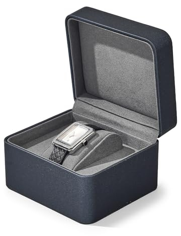 Oirlv PU Leder Uhrenbox Geschenkbox Uhrenaufbewahrung Reisespeicher(Dunkelgrau)