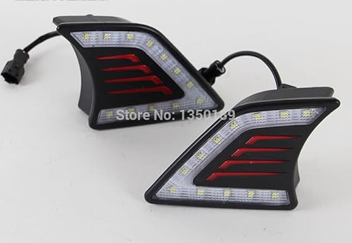 Generisch 2x LED Tagfahrlicht Tagfahrleuchten Blinker DRL Für Toyota Hilux Vigo 2011-2014 black