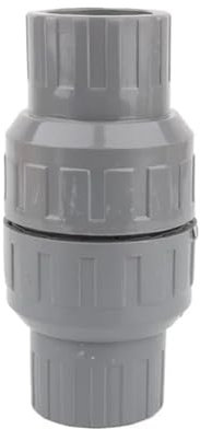 XIOKLM 1pc 20/25/32/40/50mm Clapet anti-retour/aquarium PVC tuyau raccord système de plomberie pièces connecteur de tube d'eau clapet anti-retour(Grå,40mm(Without Spring))