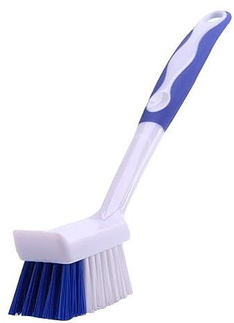 Healeved Multifunctional Long Handle Cleaning Brush Set, 2pcs Kitchen Washing up Brushes with Sturdy Bristles, Sturdy Blue Square Pot Scrubbers for Dish and Bottle Cleaning