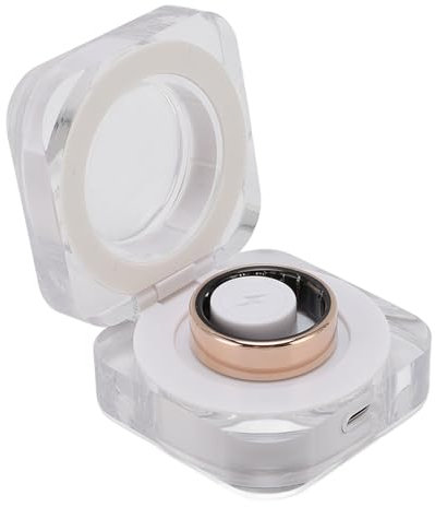 Smart Ring mit Ladeetui, Smart Ring für Männer und Frauen, Smart Ring Gesundheits Tracker mit Display, Fitness Tracker, Tragbare Ring APP, IP68 Schrittzähler, Mehrere Sportmodi