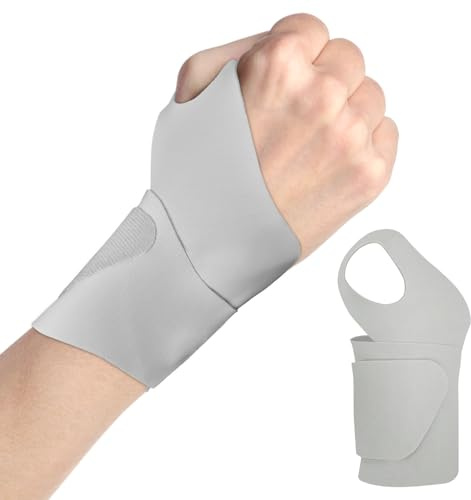 Mezeic Handgelenk Bandagen für TFCC Riss, Ultra Dünne Einstellbare Handgelenkstütze Hand & Handgelenk Brace Kompression Handgelenkbandage für Tendonitis Arthritis Schmerzlinderung Sport Fitness - Grau