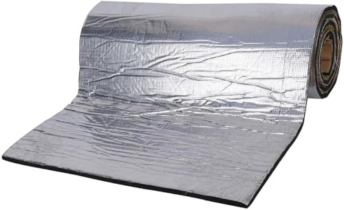 M.J COMFY-LIFE Car Sound Deadening Mat Camper Van Insulation Foam 10mm Sound Proof Floor Roof Deadening 50cm*200cm/Roll Foil Car Insulation Self-Adhesive Heat Pads for Effective Noise (2)