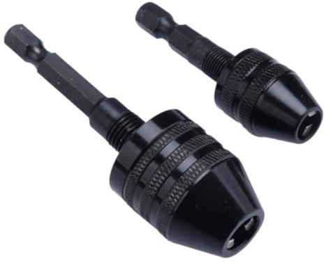 2 brocas adaptadoras de conversión de portabrocas hexagonales de 1/4 pulgadas sin llave de cambio rápido