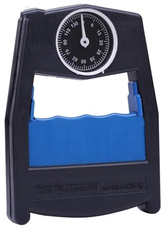 TIEOAXFT Dinamometro Manuale Misuratore di Impugnatura Strumento di misurazione della Forza di Presa della Mano for Test e Allenamento della Forza di Presa(Blue)