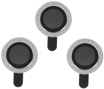 Uonlytech Diamonds Lens Protector for 12 Pro Max Rear Camera Lens Protective Film 3 Pack Mini Scratch Resistant Phone Back Guard for Photography