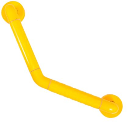 DECORNIJIA Bathroom Grab Bar Stainless Steel Anti-Slip Handrail 135-degree Safety Rail with Two Hole Pins for Toilet and Shower Accessibility Elderly Disabled Support