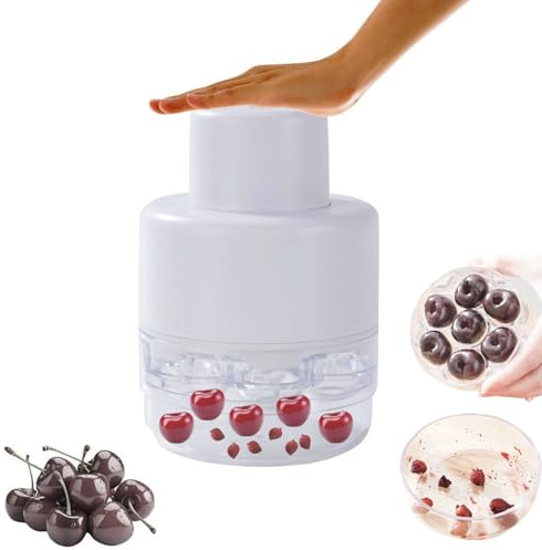 Hausio Rimozione semi di ciliegia 7 in 1 – distruggere ciliegie e prugne, snocciolatore di ciliegie, snocciolatore di ciliegie, snocciolatore di prugne, snocciolatore di ciliegie (1 pezzo)