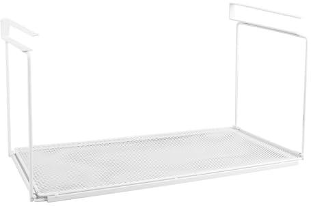 Estantería inferior para colgar cesta de metal con ajustable 38-70 cm, armario de cocina, organizador de metal, cesta para debajo de la estantería, cesta colgante, estantería para armarios de cocina