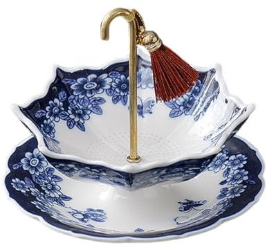 Elegante colador de té de porcelana, filtro de té retro for el hogar, colador de té de cerámica, accesorios de té kung fu for amantes del té, hojas de té sueltas triangulares(Blue)