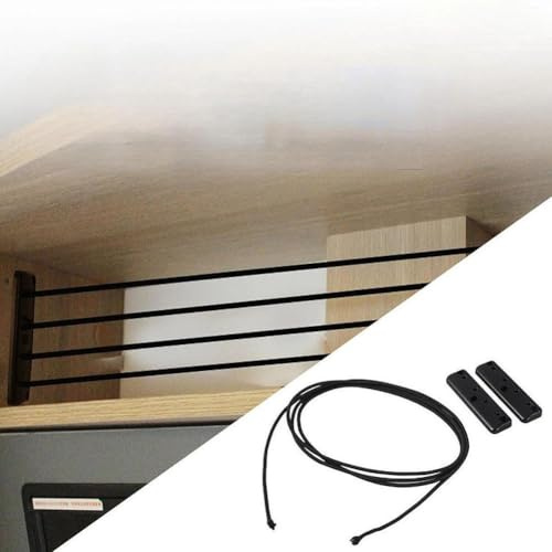 Volakebeing Red de almacenamiento para armario de RV con deflector anticaídas, barrera de red de carga ABS para caravana, remolque, caravana, armario, protector de seguridad para valla de pared