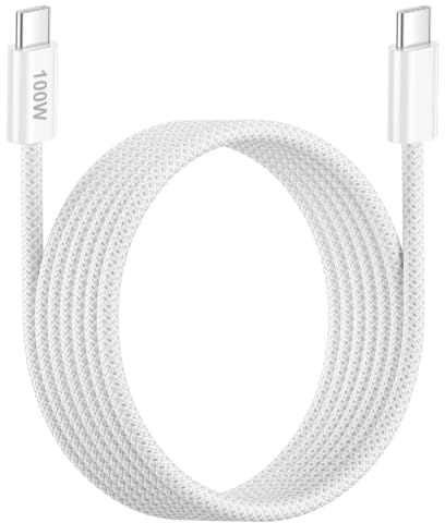 Câble iPhone 17 16 15, 100W Cable USB C Charge Rapide USB C vers USB C 3M Nylon Câble Chargeur Cordon Fil Type C Compatible pour iPhone Air/17 16 15 Pro Max/17 Pro/16e/Plus,iPad Pro/Mini 6 7/MacBook