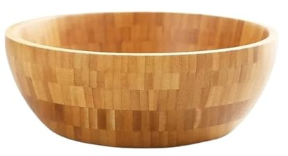 Compatible con ensaladeras de bambú y cuencos for mezclar fideos, vajilla grande madera gruesa(L)