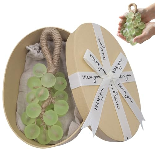 Crème de bain personnalisée en cristal de raisin, savon artisanal original fait main avec boîte cadeau pour nettoyage du visage et du corps, pendentif savon doux pour bain et douche