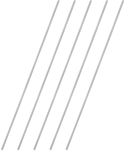 QUARKZMAN 5 Stück Vollgewindestange M2x0,4mm Steigung 150mm/6 L | 304 Edelstahl Rechtsgewinde Gewindestangen Gewindestangen Befestigungselemente für Ankerbolzen Aufhänger