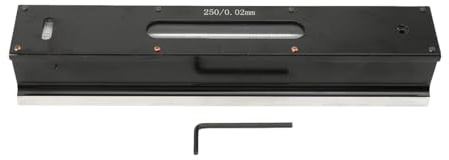 Lfhelper Nivel de burbuja digital de alta precisión de 250 mm para técnicos, ingenieros maquinistas con base de ranura en V, ventana transparente de vial, precisión de 0,02 mm para instalación de