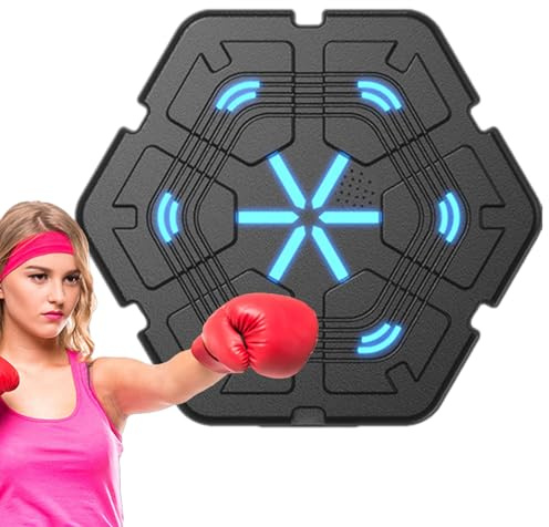 Intelligente Musik Boxmaschine,Wandmontiertes Boxtraining,Boxen am Punchingball - Box-Pads Mit 2000 mAh Akku Aufladbar Stark Für Erwachsene Training Hand-Auge-Koordination Familien Fitness