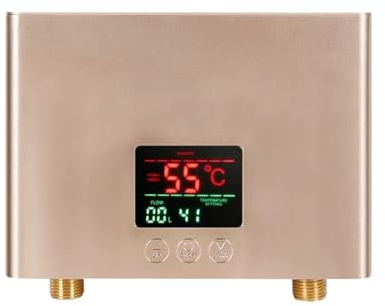 3000W / 5500W Instant Electric Water Heater Mini Intelligent Frequency Conversion Constant Temperature Easy to Use(Golde,220 5500w)