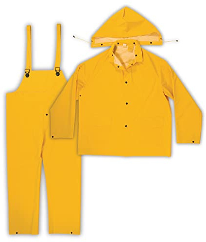Custom Leathercraft mens Bib powersports rain suits, Yellow, Medium US