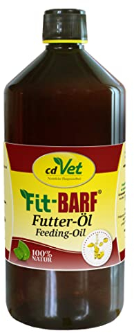 Fit-BARF Futteröl Hunde Katzen 1L - Omega 3 reiches Nahrungsergänzungsmittel