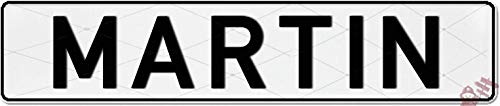 Geprägtes Nummernschild zum Selbstgestalten ✓ Witterungsbeständig Individuelles Namensschild, Aluminium-Schild | Autoschild mit Namen selbst gestalten | Aluschild, Kfz-Kennzeichen-Schilder