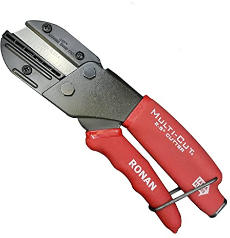 Ronan Multi-Cut Industrial Cutter – Heavy-Duty Blade for Plastic, Rubber, Wood, Leather & More – Replaceable Blades, Safety Lock, Ergonomic Grip, 3 Extra Blades Included