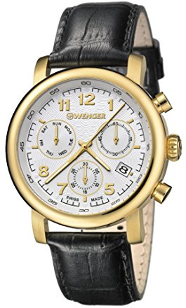 Wenger HerrenArmbanduhr Chronograph Quarz Leder 01.1043.106