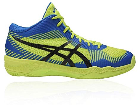 Asics Volley Elite FF MT, Chaussures de Volleyball Homme, Multicolore (Energy Green/Directoire Blue/Black 7743), 42.5 EU