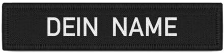 Namenschild Patch schwarz Namen Uniform individuell personalisiert #24128