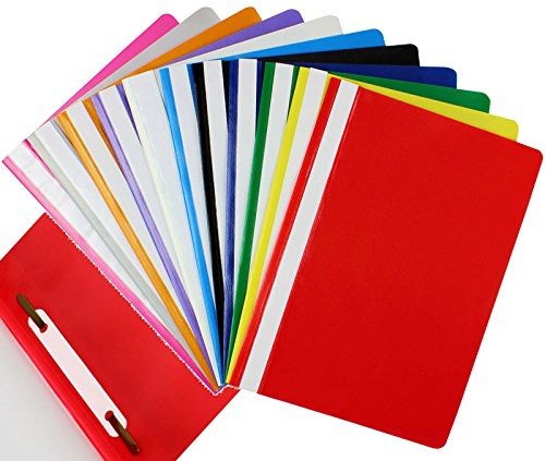 OFFICE CENTRE Assorted Mix of 5 Colours A4 Presentation Project Folders Report Document Organiser Holder Case 2 Prong Display Paperwork