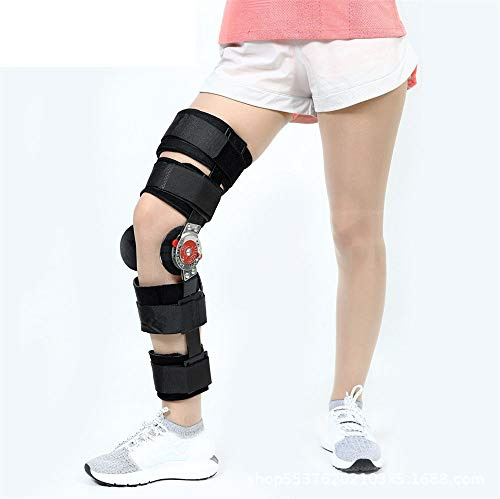 Klappbare ROM-Kniebandage, einstellbare Länge nach OP Patella Brace Unterstützung Stabilisator Pad Orthese Splint Wrap medizinische orthopädische Schutzfolie,S