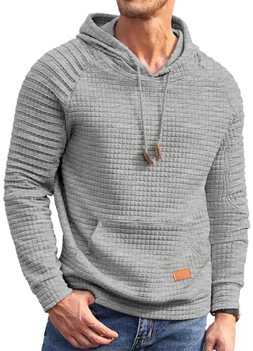 COOFANDY Herren Hoodie Kordelzug Sweatshirt mit Kapuze Casual Sport Kapuzenpullover Hoodies mit Tasche