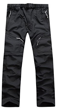 Herren Zip-Off-Wanderhose-Abnehmbar-Trekkinghose, Atmungsaktiv Outdoorhose Arbeit Hosen Schnell Trockend Sommer Funktionshose Leichte Schnelltrocknend Klassischer Cargohose Stil