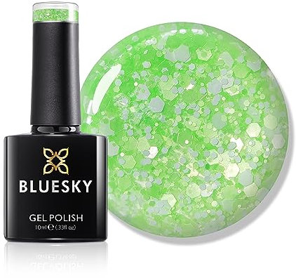 Bluesky Gel Polish - Glitter Neon 06 Lime Green