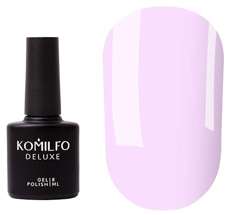 Komilfo Color Base 8ml White Red Milky, Medium density, self-leveling. Fast coverage. Soft, flesh-colored shades, Long -lasting up to 21 days, Nail Gel Polish Led Uv (Base Milky Violet, 8ml)