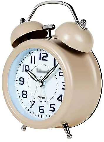 HARAY Sveglie Sveglia con doppia campana da 7,6 cm, sveglia forte con retroilluminazione, ideale for chi ha il sonno pesante, orologio analogico al quarzo a batteria Sveglie per bambini (Color : B)