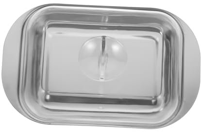 1Stk Butterdose woklet butterkühler Käse-Aufbewahrungsschale Snack Besteck Kuchenform Haushaltsgeschirr Käse-Butter-Schale Rostfreier Stahl Container Lagerregal Tablett Brotpfanne