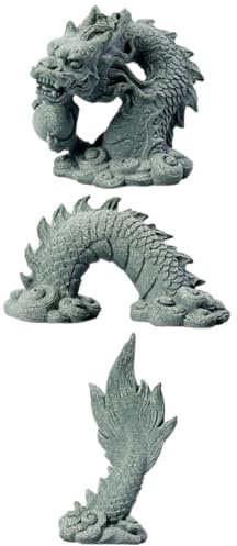 Beaupretty Dekorative Drachenfigur Aus Harz 3.78 Zoll Chinesische Drachenstatue Für Schreibtisch Tischdekoration Fengshui Drachendekor Für Heimbüro Und Aquarium